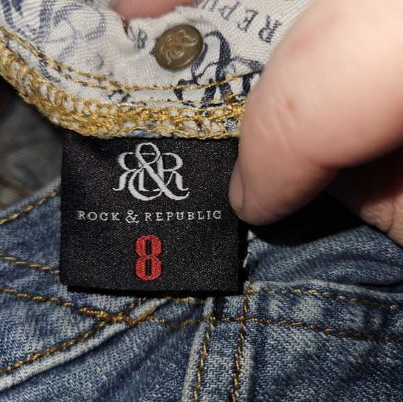 Rock & Republic Womans Blue Jeans Size 8 - Picture 15 of 16